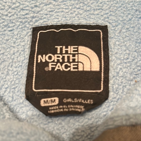 The North Face Girls Long Sleeve Full Zip Outdoor Fleece Jacket Blue Gray Size M - Picture 5 of 8